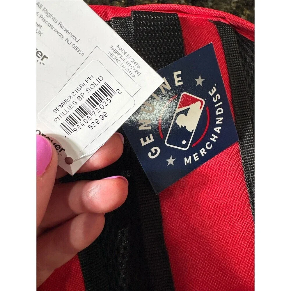 FOCO Philadelphia Phillies Backpack Unisex One Size Red White P Logo MLB